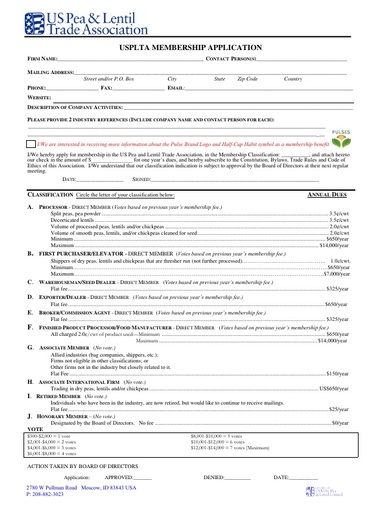 2020 USAPLTA Membership Application FORM