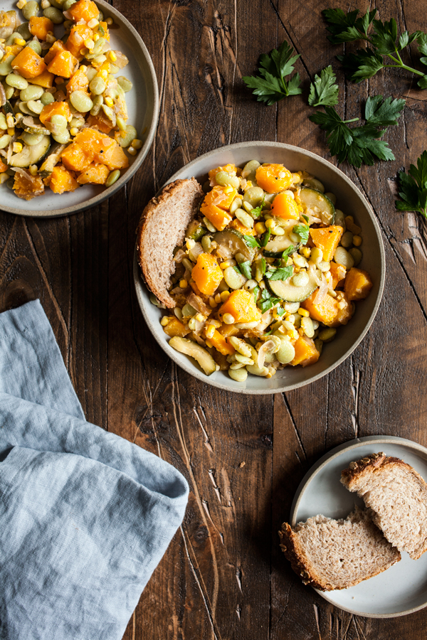 Autumn Lima Bean Butternut Squash Succotash