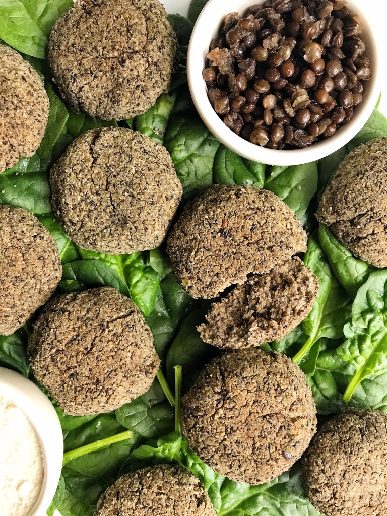 Crispy Black Lentil Falafel Bites