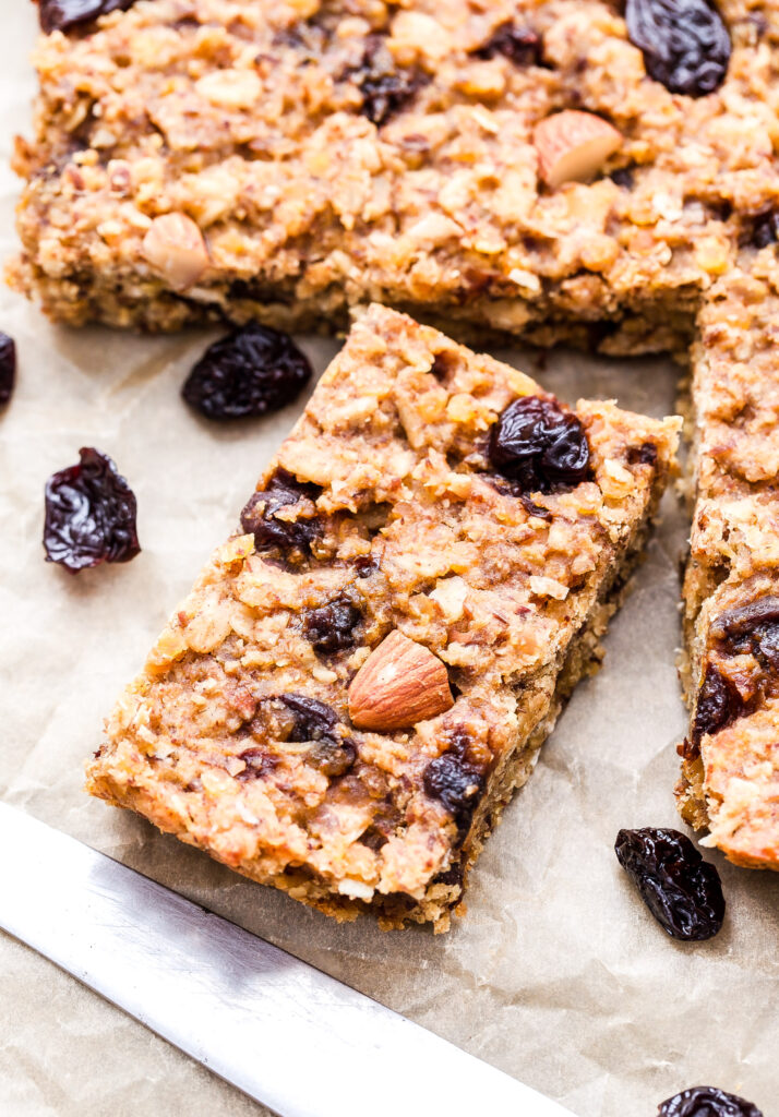 Cherry Almond Red Lentil Granola Bars
