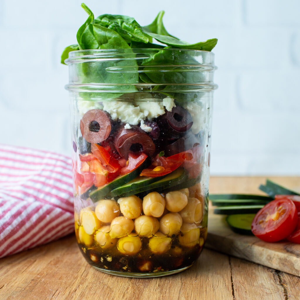 Chickpea Mason Jar Salad
