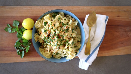 Chickpea and Lemon-Herb Pasta