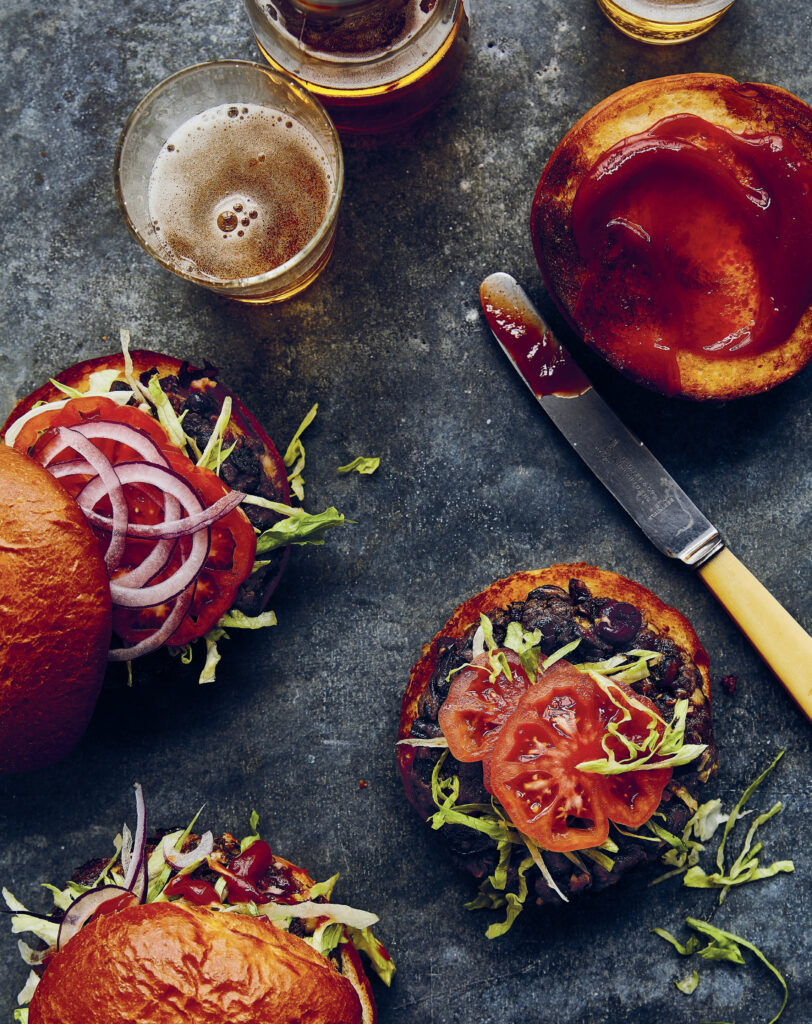 Mushroom Kidney Bean-Burgers