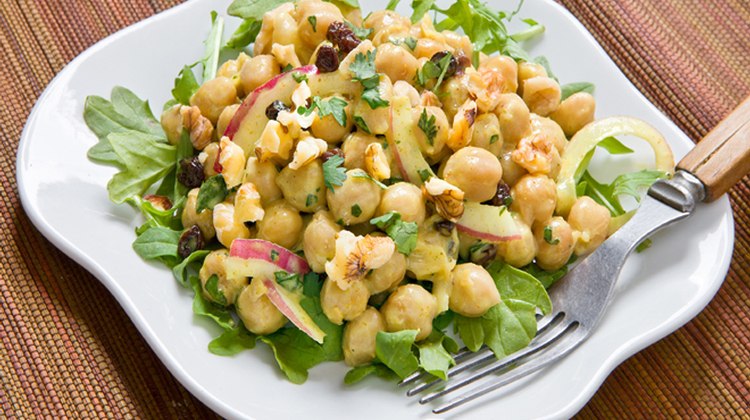 Curried Chickpea Salad with Walnuts and Currants