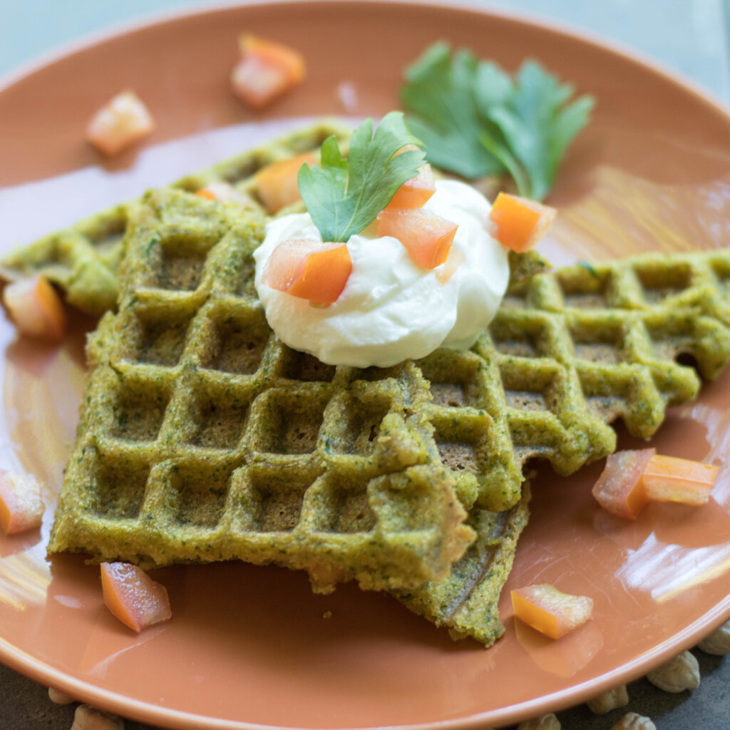 Chickpea Falafel Waffles
