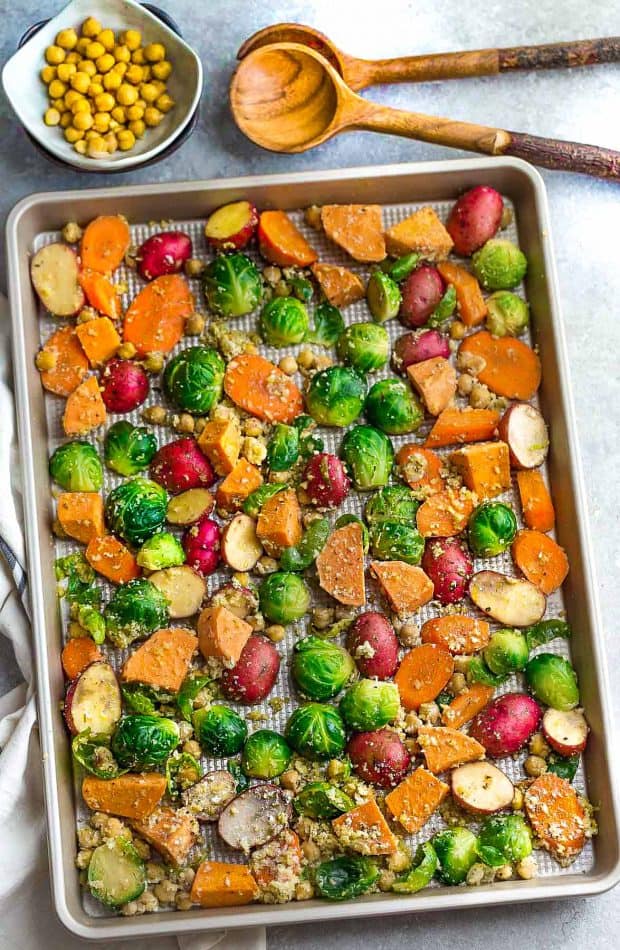 One Pan Roasted Harvest Vegetables