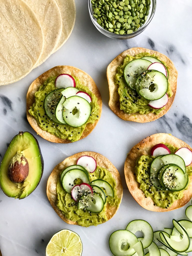 Split Pea Avocado Mash Tostadas