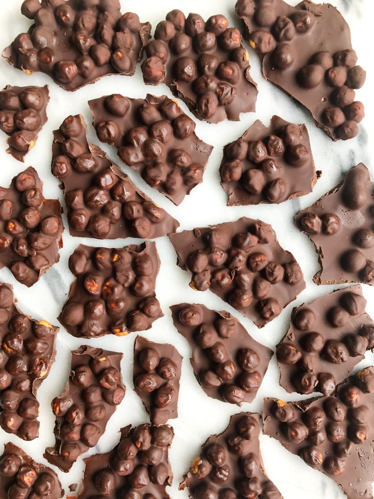 3-Ingredient Dark Chocolate Chickpea Bark