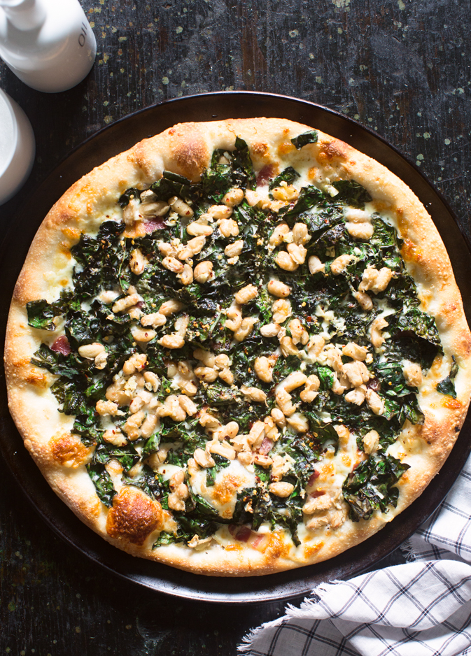 Kale and White Bean Pizza