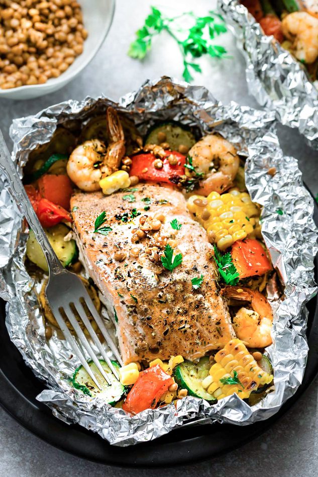 Mediterranean Salmon Foil Packets