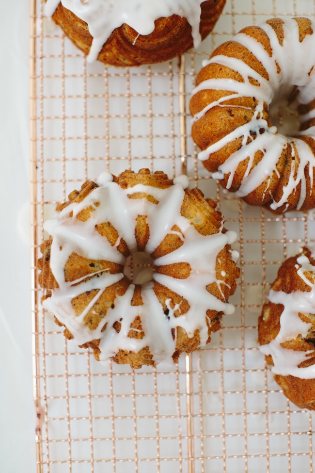 Cherry Poppy Seed Bundt Cakes
