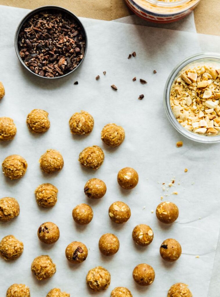 Peanut Butter + Coconut Pea Protein Bites