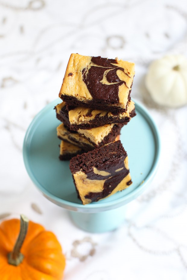 Spiced Pumpkin Cheesecake Brownies