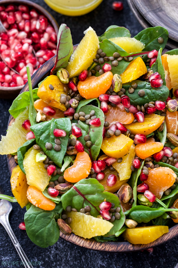 Roasted Golden Beet, Citrus, Lentil Salad