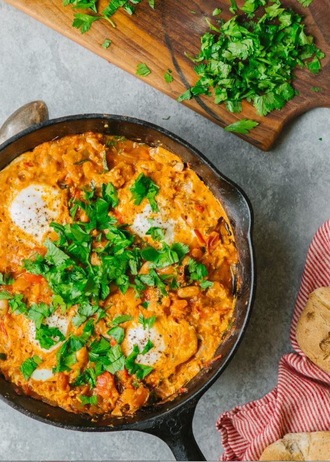 Shakshuka with Fresh Cranberry Beans