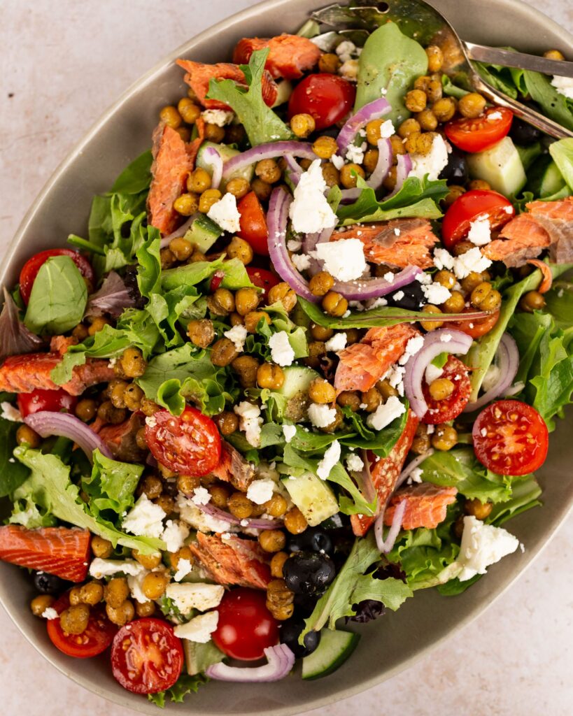 Smoked Salmon and Crispy Chickpea Salad