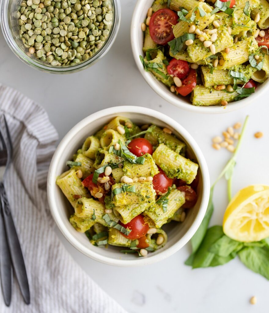 Split Green Pea Pesto Pasta