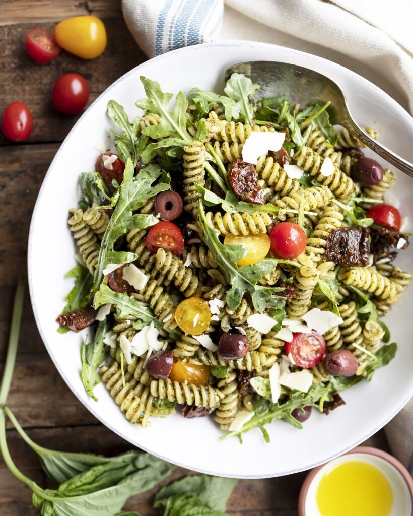 Split Pea Pesto Pasta Salad