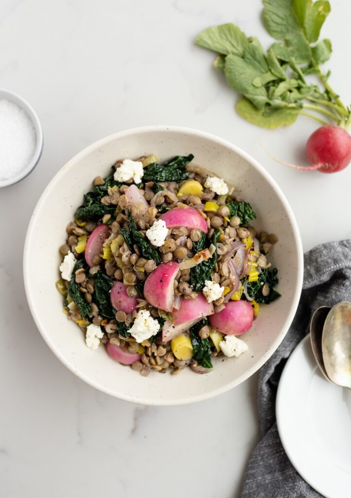 Warm Spring Lentil Salad