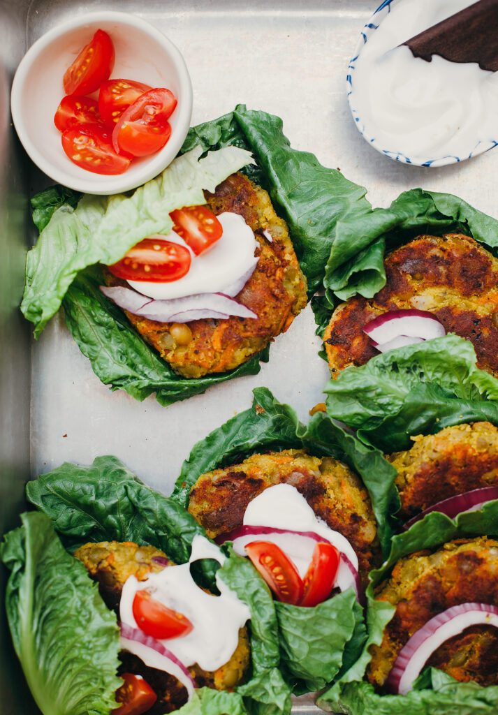 Golden Vegan Split Pea Patties