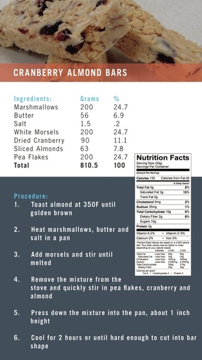 Cranberry almond bars