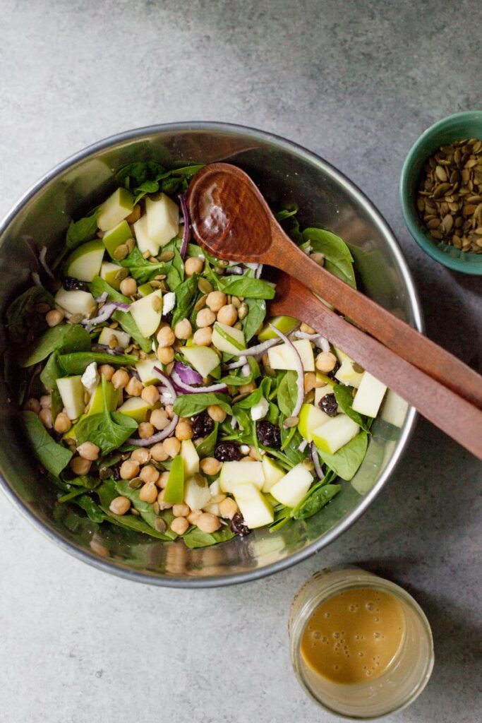Chickpea Apple Salad with Honey Mustard Vinaigrette