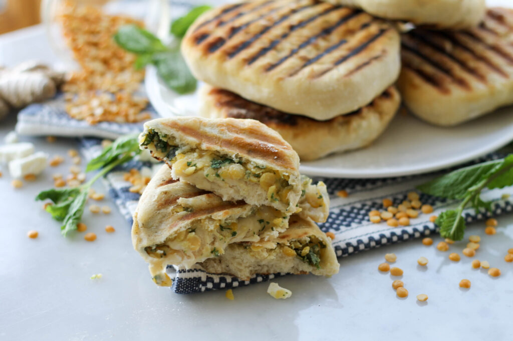 Pea & Herb Stuffed Indian Flatbread