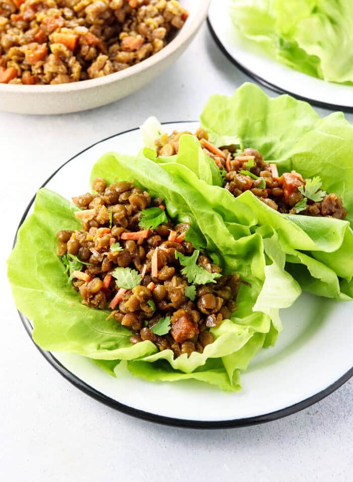 Vegan Thai Lettuce Cups with Green Split Peas