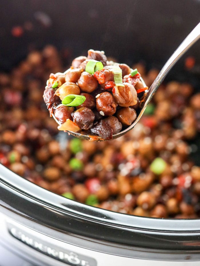 Slow Cooker Kung Pao Chickpeas