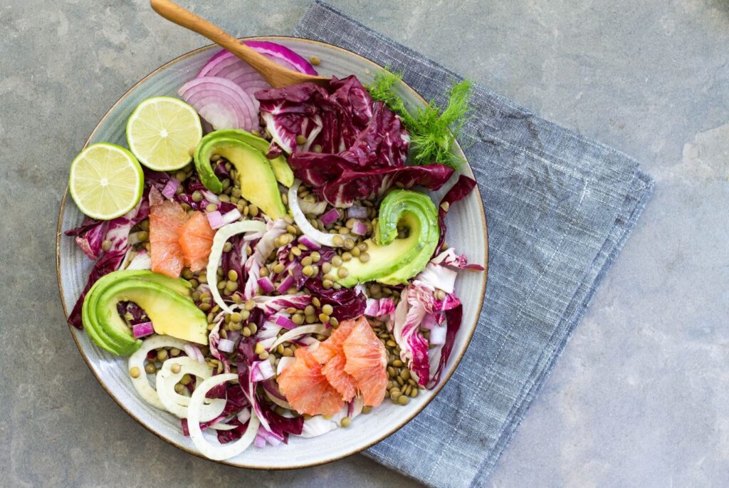 Lentil, Grapefruit and Fennel Salad with Avocado