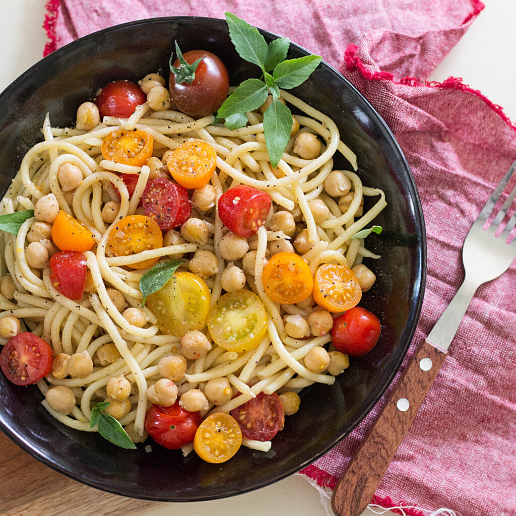 Chickpea and Tomato Pasta