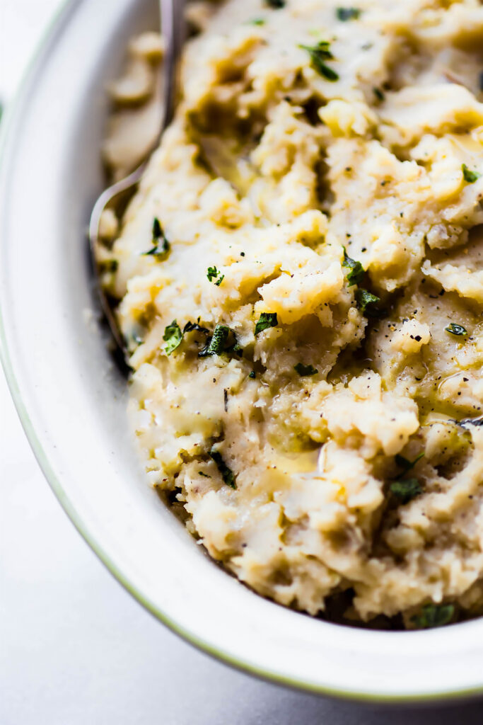Vegan White Bean Slow Cooker Mashed Potatoes