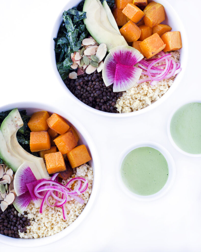 Winter Power Bowl + Vegan Green Goddess Dressing