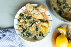 Cheesy & Brothy White Beans